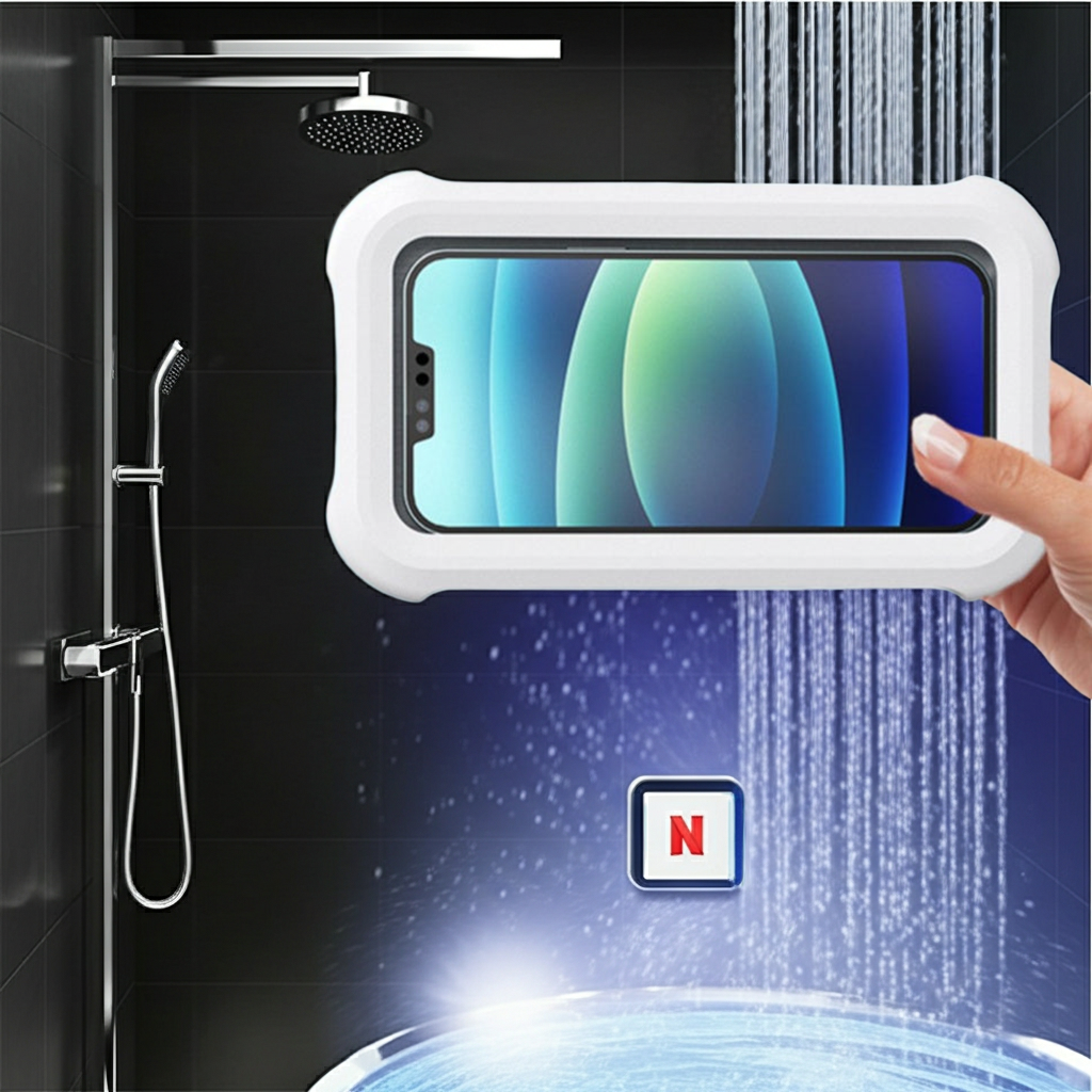 SplashBox – Waterproof Phone Holder Box for Shower Wall