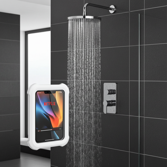 SplashBox – Boîtier Support Téléphone Étanche pour Mur de Douche